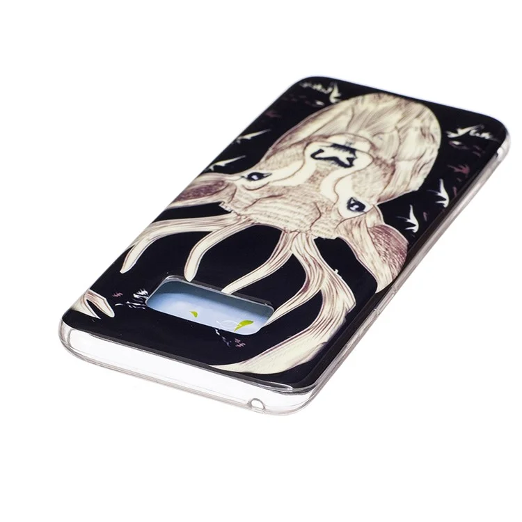 For Samsung Galaxy S8 Luminous IMD Flexible TPU Cell Phone Case - Elk