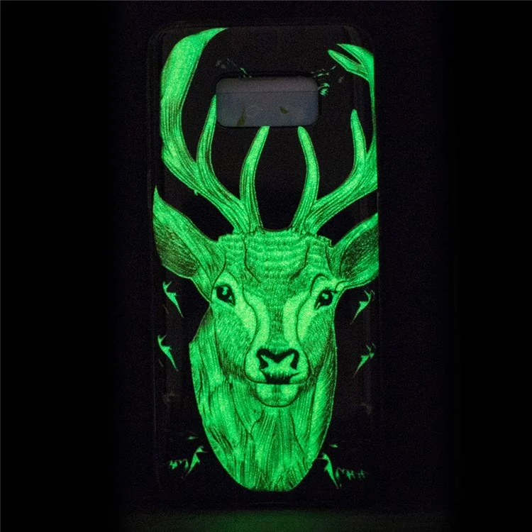 For Samsung Galaxy S8 Luminous IMD Flexible TPU Cell Phone Case - Elk