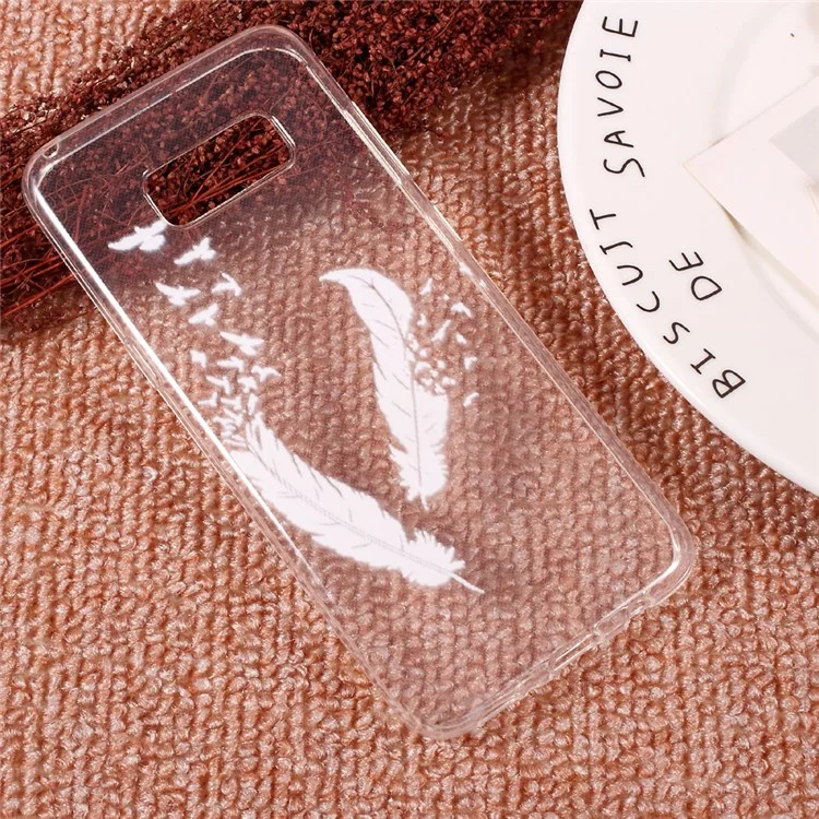 Embossed Soft TPU Back Case for Samsung Galaxy S8 - Feathers