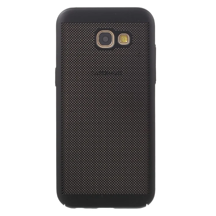 Hollow Mesh Rubberized Back Plastic Case for Samsung Galaxy A5 (2017) SM-A520F - Black
