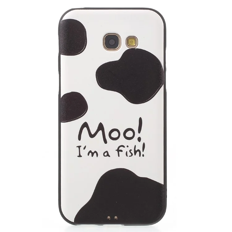 Embossment Printing Pattern TPU Mobile Phone Case for Samsung Galaxy A5 (2017) SM-A520F - Moo!