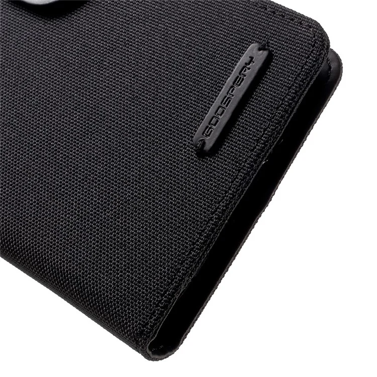 MERCURY GOOSPERY Canvas Diary Wallet Leather Moible Case for Samsung Galaxy A7 (2017) A720 - Black