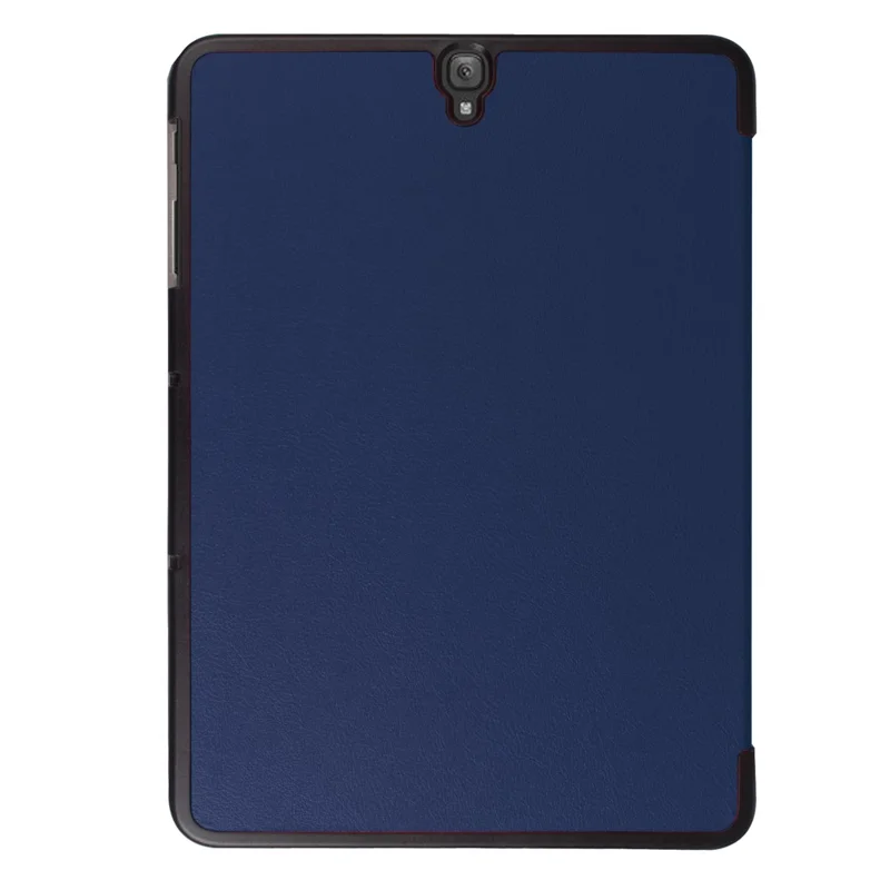 Tri-fold Leather Stand Tablet Cover for Samsung Galaxy Tab S3 9.7-inch T820 - Dark Blue