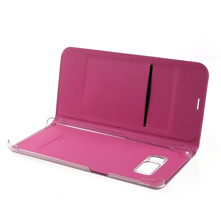 Card Holder Flip Leather Case Phone Accessory for Samsung Galaxy S8 Plus G955 - Rose