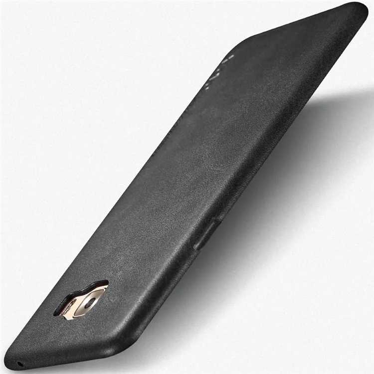 X-LEVEL Vintage Series Leather Coated Hard Case for Samsung Galaxy C5 Pro - Black