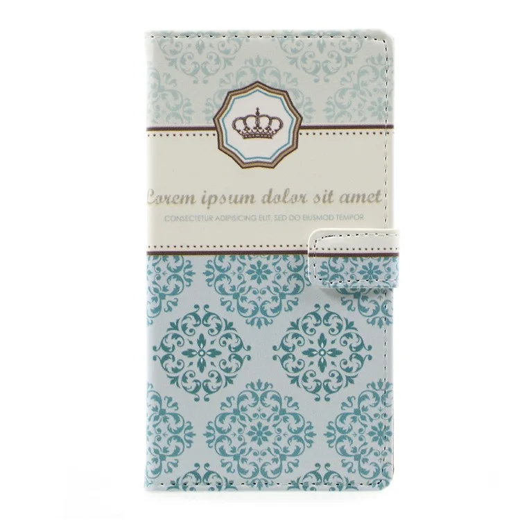 Pattern Printing Leather Wallet Case with Stand for Samsung Galaxy J3 Pro - Damask Flower