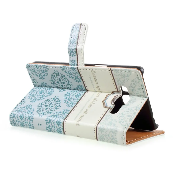 Pattern Printing Leather Wallet Case with Stand for Samsung Galaxy J3 Pro - Damask Flower
