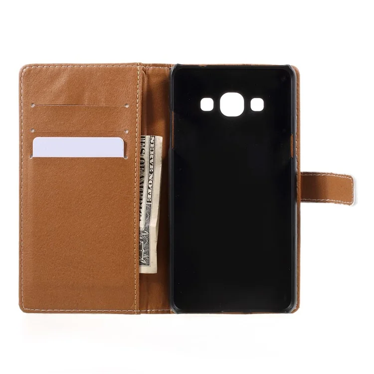 Pattern Printing Leather Wallet Case with Stand for Samsung Galaxy J3 Pro - Damask Flower