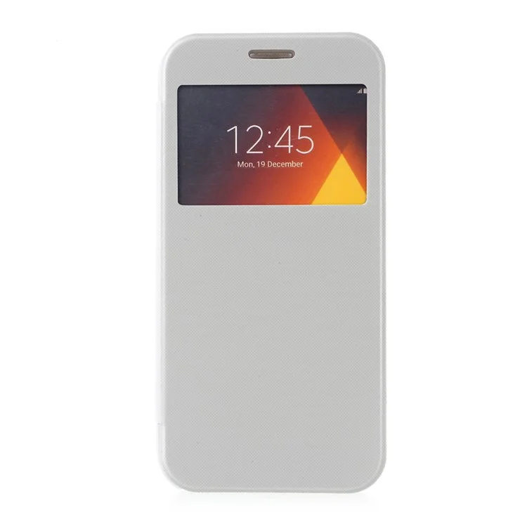View Window Flip Leather Case Accessory for Samsung Galaxy A5 (2017) A520 - White