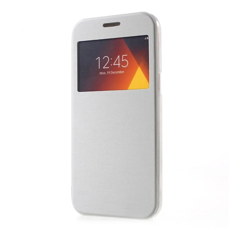 View Window Flip Leather Case Accessory for Samsung Galaxy A5 (2017) A520 - White