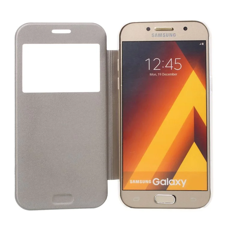 View Window Flip Leather Case Accessory for Samsung Galaxy A5 (2017) A520 - White
