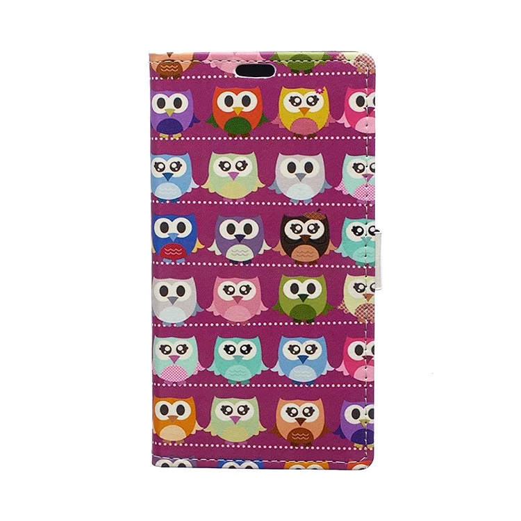 Printing Pattern Leather Flip Wallet Case for Samsung Galaxy Xcover 4 - Lovely Little Owls