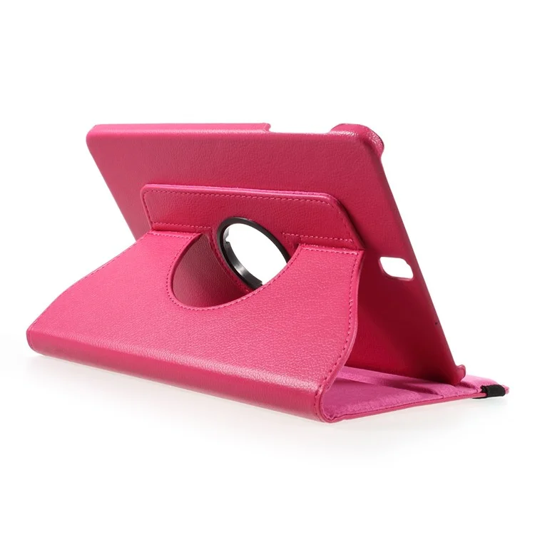 Litchi Texture Rotary Stand Leather Protection Case for Samsung Galaxy Tab S3 9.7" T820 - Rose