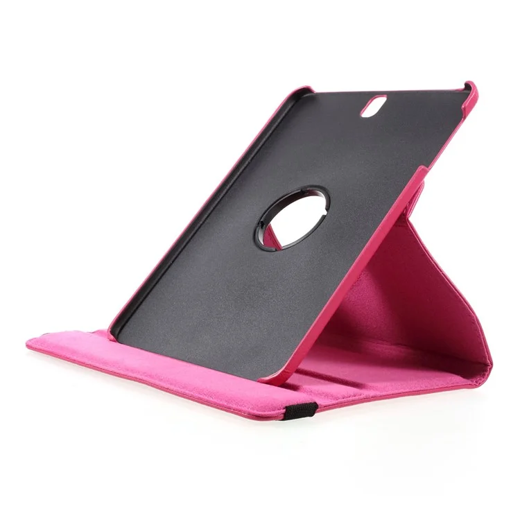 Litchi Textura Stand Rotary Caso de Proteção de Couro Para Samsung Galaxy Tab S3 9,7 "t820 - Rosa