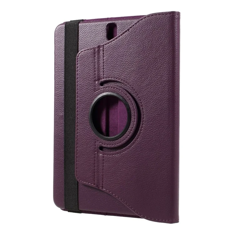 For Samsung Galaxy Tab S3 9.7" T820 Litchi Texture 360 Degree Rotary Stand Leather Case - Purple