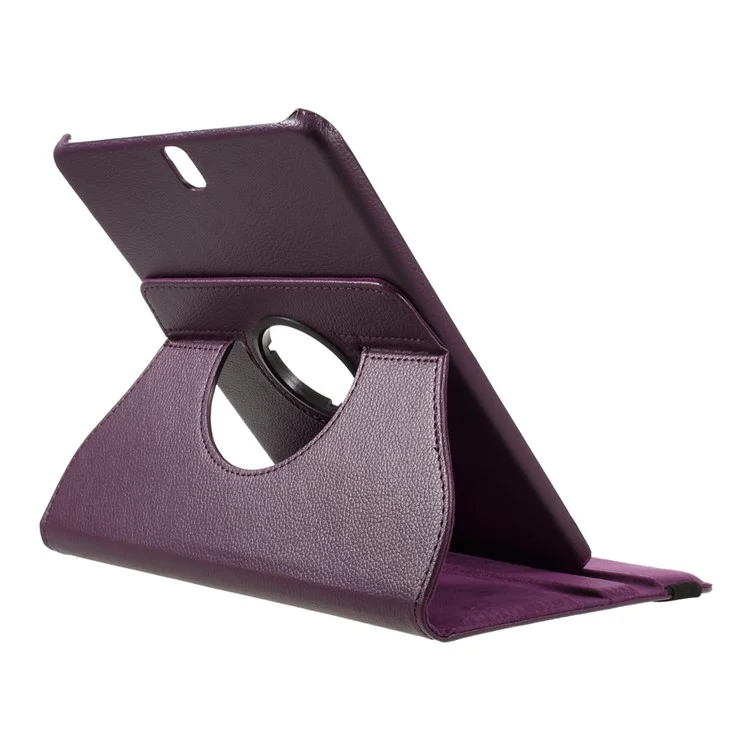 Para Samsung Galaxy Tab S3 9.7 "Textura De Litchi Textura Textura De 360 ​​graus Capa De Couro Rotary Stand - Roxo