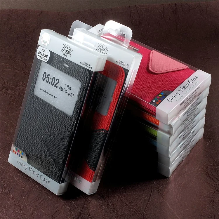 ROAR KOREA View Window Leather Stand Card Holder phone Case for Samsung Galaxy C7 Pro - Black