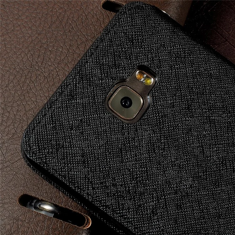 ROAR KOREA View Window Leather Stand Card Holder phone Case for Samsung Galaxy C7 Pro - Black