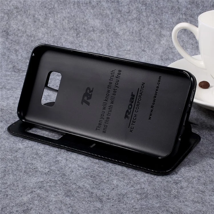 ROAR KOREA Noble Leather View Window Case for Samsung Galaxy S8 Plus G955 - Black