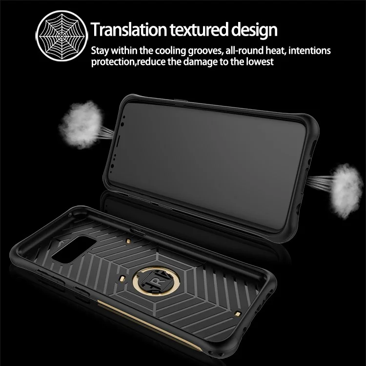 Armor PC + TPU Combo Mobile Phone Case with Kickstand for Samsung Galaxy S8+ SM-G955 - Grey