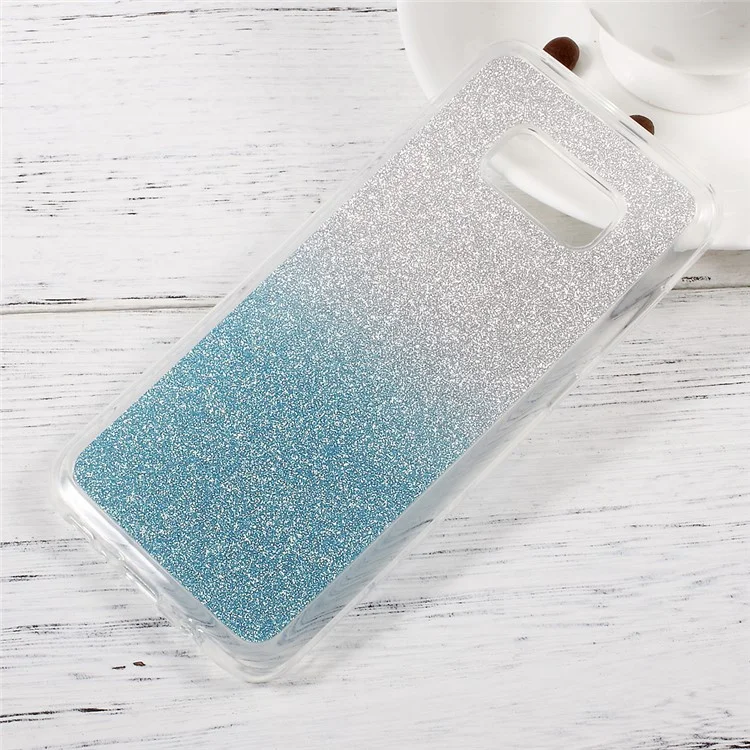 Glittery Powder TPU Gradient Shell for Samsung Galaxy S8 SM-G950 - Blue