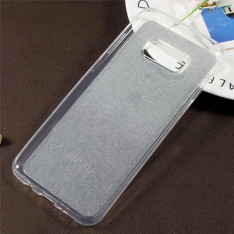 Gradient Glittery Powder TPU Case with Ring for Samsung Galaxy S8+ SM-G955 - Purple