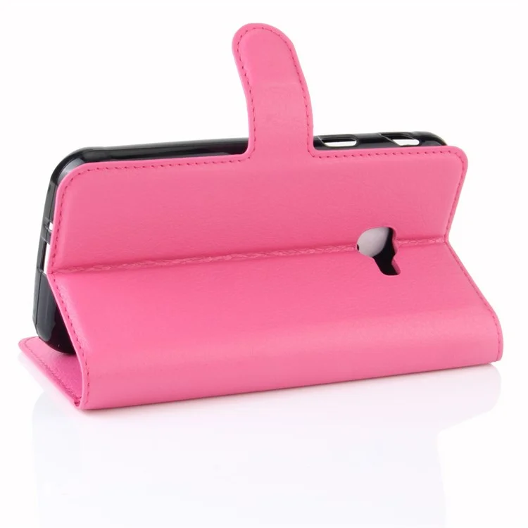 Litchi Skin Magnetic Leather Stand Case for Samsung Galaxy Xcover 4s / Xcover 4 G390F - Rose