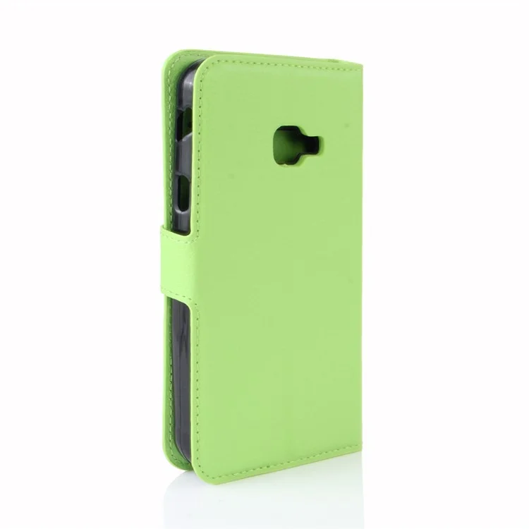 Litchi Skin Wallet Folio de Cuero Para Samsung Galaxy Xcover 4s / Xcover 4 G390F - Verde