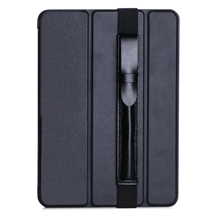 Para Samsung Galaxy Tab S3 9.7 Case de Cuero Tri-pliegue + Banda Elástica Desmontable - Negro