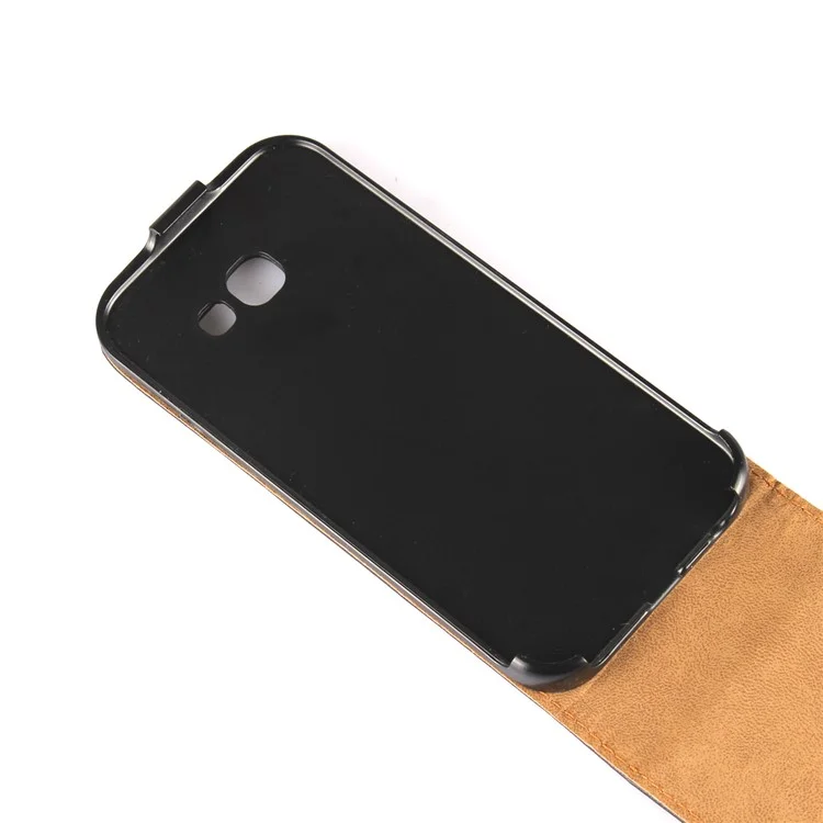 Split Leather Vertical Flip Cover Case for Samsung Galaxy A5 (2017) SM-A520F - Black