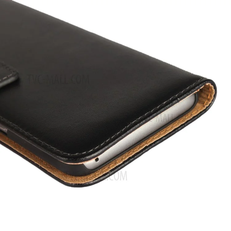 Genuine Split Leather Wallet Magnetic Flip Case for Samsung Galaxy S8 G950 - Black
