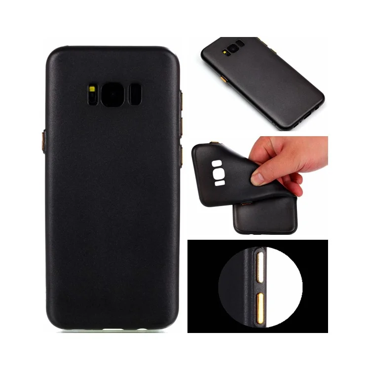 Rubberized Soft TPU Back Shell for  Samsung Galaxy S8 Plus G955 - Black