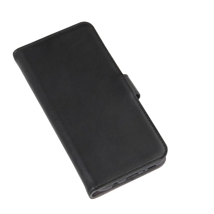 Custodia a Portata di Carta in Pelle Splitta Autentica Per Samsung Galaxy S8 Plus G955 - Nero