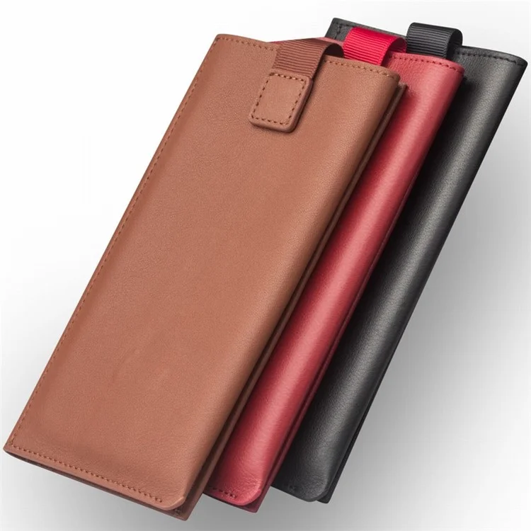 QIALINO Genuine Leather Wallet Protective Pouch Case for Samsung Galaxy C7 Pro - Brown