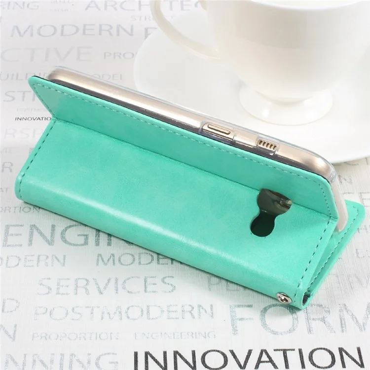 MERCURY GOOSPERY Blue Moon Stand Leather Wallet Case for Samsung Galaxy A3 (2017) A320 - Cyan