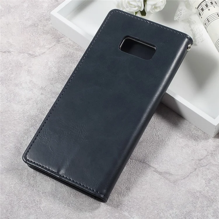 MERCURY GOOSPERY Blue Moon for Samsung Galaxy S8 SM-G950 Flip Leather Case - Dark Blue