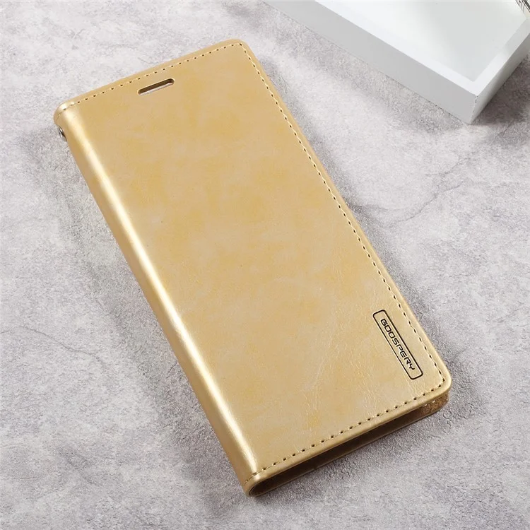 MERCURY GOOSPERY Blue Moon for Samsung Galaxy S8 SM-G950 Folio Leather Wallet Shell - Gold