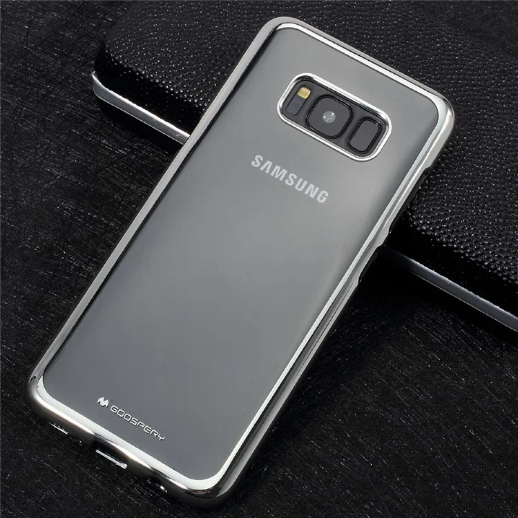 MERCURY GOOSPERY Ring 2 Case Electroplating TPU Clear Phone Cover for Samsung Galaxy S8 Plus G955 - Silver