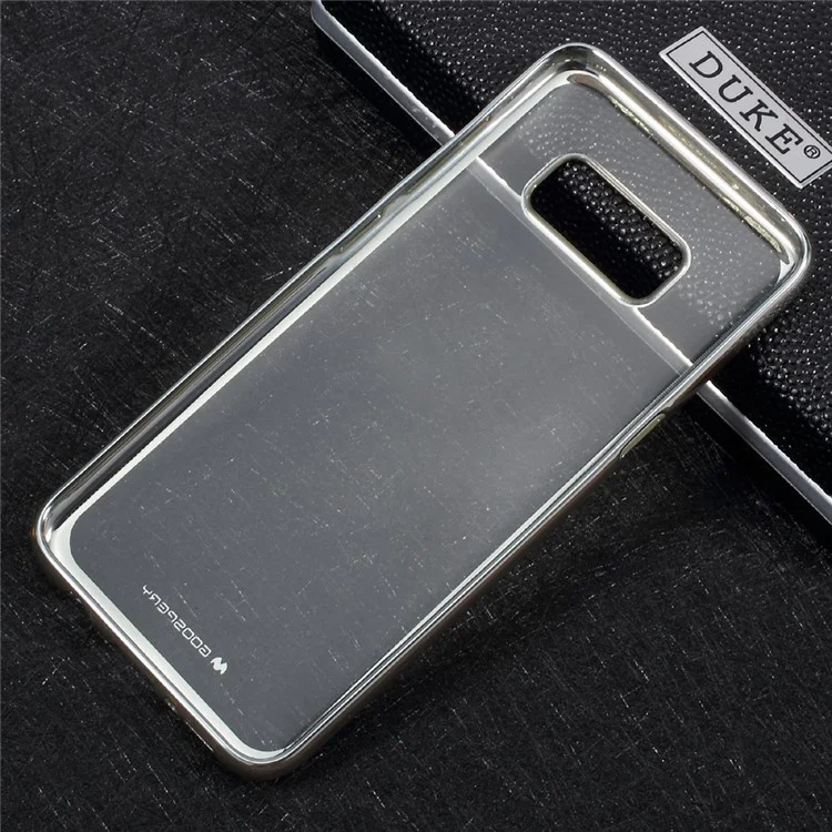 MERCURY GOOSPERY Ring 2 Case Electroplating TPU Clear Phone Cover for Samsung Galaxy S8 Plus G955 - Silver