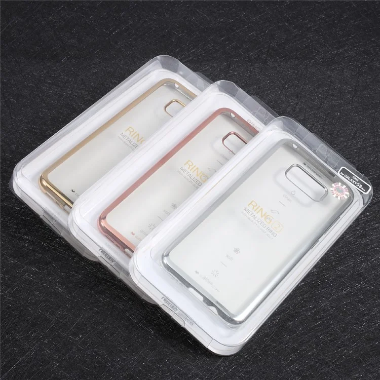 MERCURY GOOSPERY Ring 2 Case Electroplating TPU Clear Phone Cover for Samsung Galaxy S8 Plus G955 - Silver