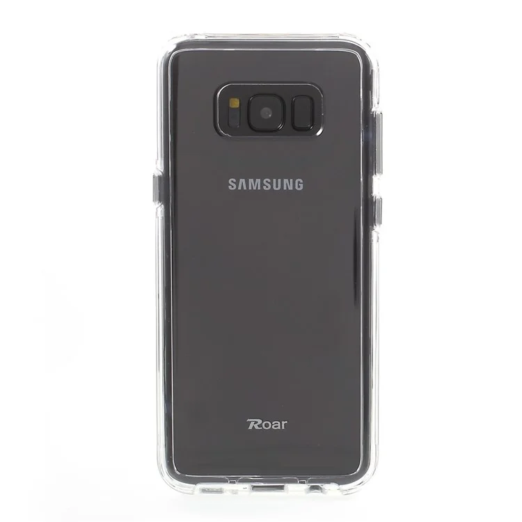 ROAR KOREA Hybrid 2-in-1 TPU Bumper + Hard PC Back Phone Case for Samsung Galaxy S8 SM-G950 - Transparent