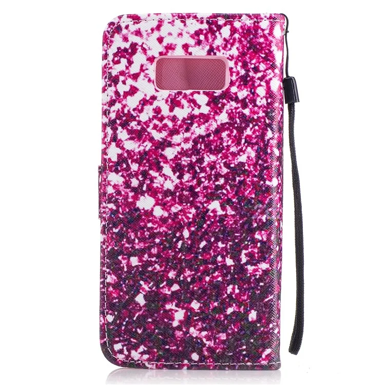 Patterned Wallet Leather Stand Case for Samsung Galaxy S8+ SM-G955 - Rose Sequins