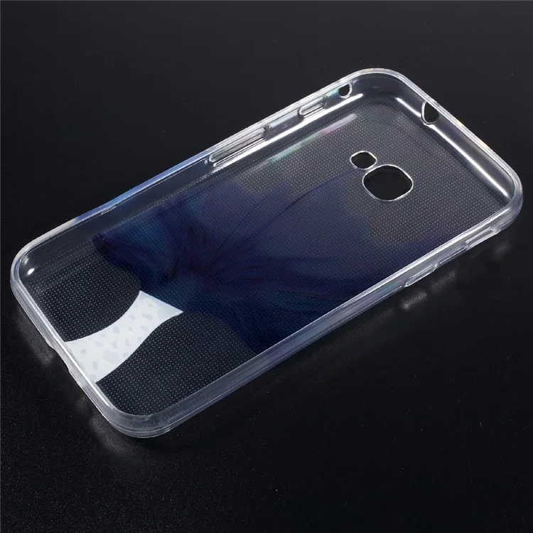 Embossed Pattern TPU Phone Casing for Samsung Galaxy Xcover 4 SM-G390F - Mermaid Tail