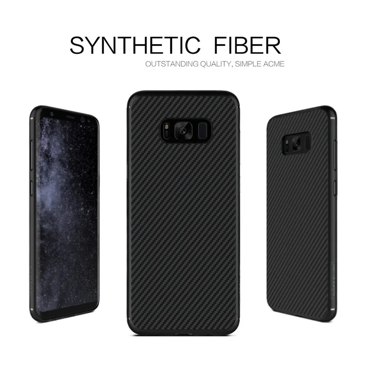 NILLKIN Synthetic Fiber Hard Phone Cover for Samsung Galaxy S8 G950 - Black
