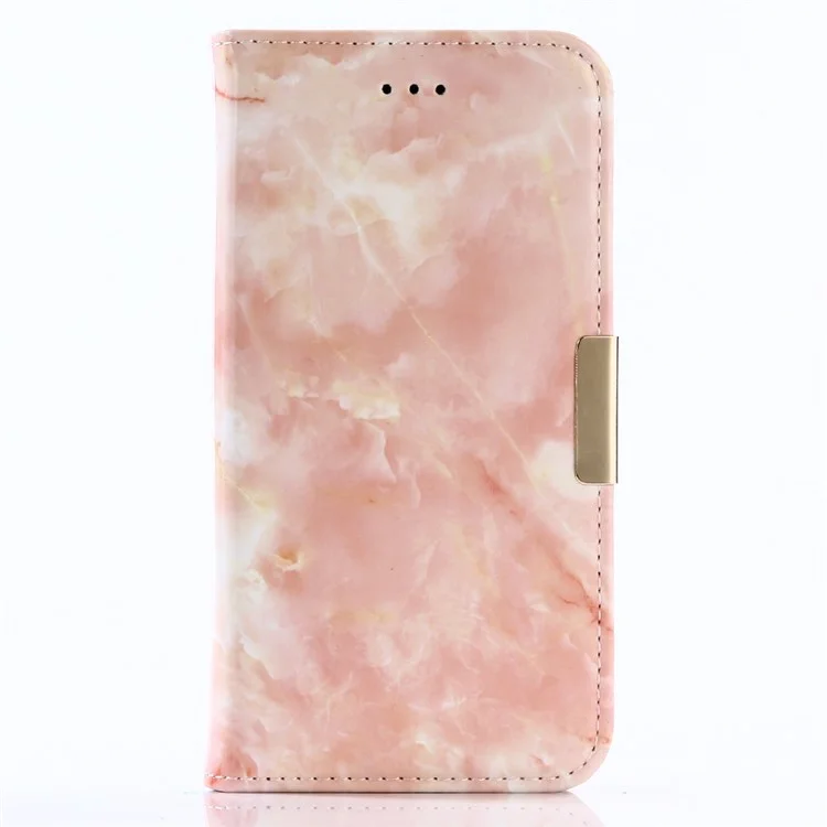Marble Pattern Leather Wallet Shell with Stand for Samsung Galaxy Xcover 4 - Orange