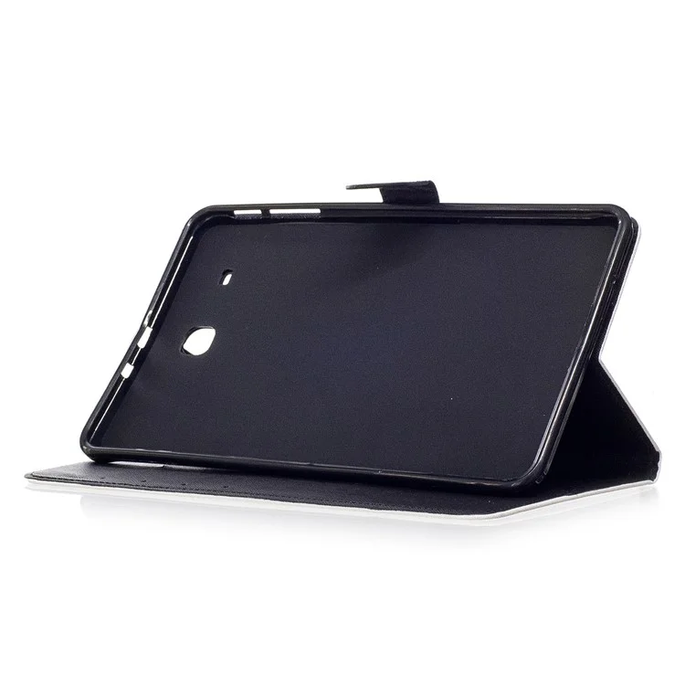 For Samsung Galaxy Tab E 9.6 T560 Pattern Printing Leather Wallet Protective Cover - Panda Boxing