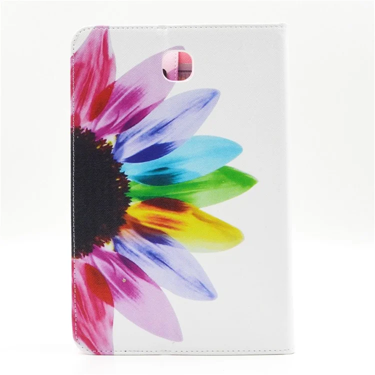 Pattern Printing Leather Wallet Case With Stand for Samsung Galaxy Tab A 8.0 SM-T350 - Colorful Petals