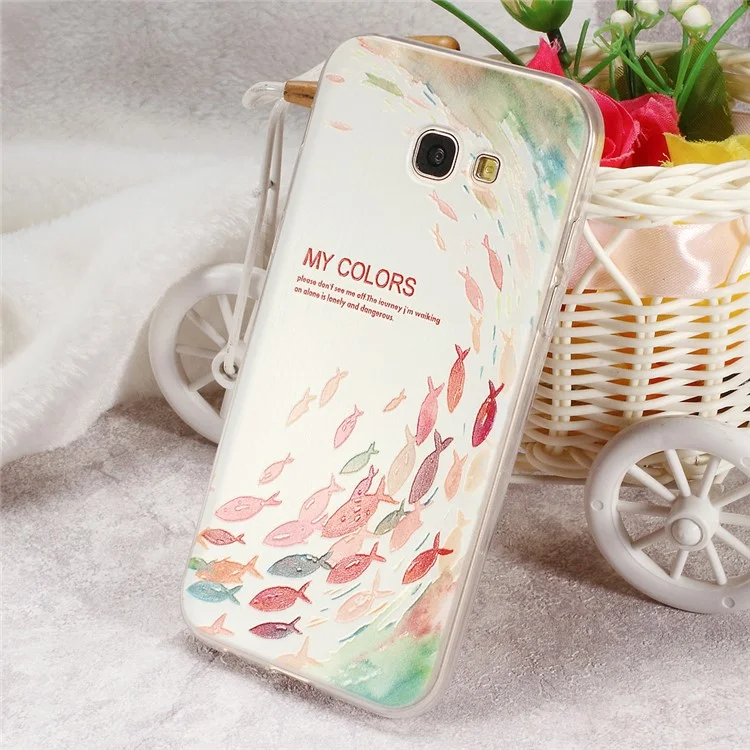 Softlyfit Embossed TPU Phone Accessory Case for Samsung Galaxy A5 (2017) - The Journey of Fish