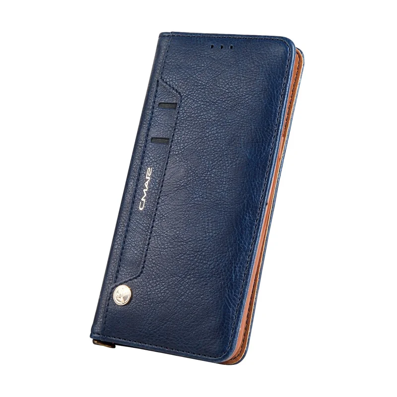 CMAI2 Stand Card Slots PU Leather Flip Cover for Samsung Galaxy S8 G950 - Dark Blue