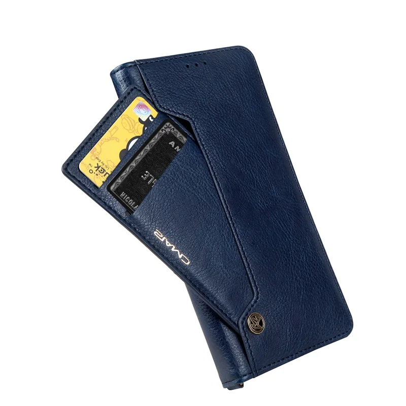 CMAI2 Stand Card Slots PU Leather Flip Cover for Samsung Galaxy S8 G950 - Dark Blue
